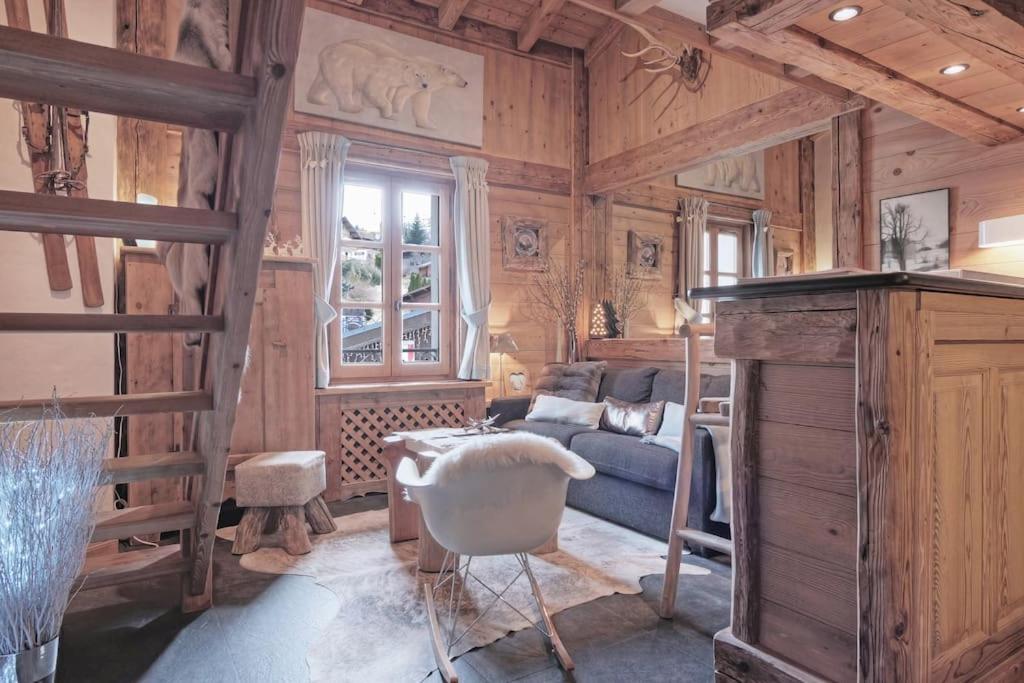Duplex Chaleureux Au Coeur De Megeve 2 P Megève Exterior foto